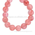 Cheap Round Watermelon Red Precious Stone Loose Beads For Bracelets